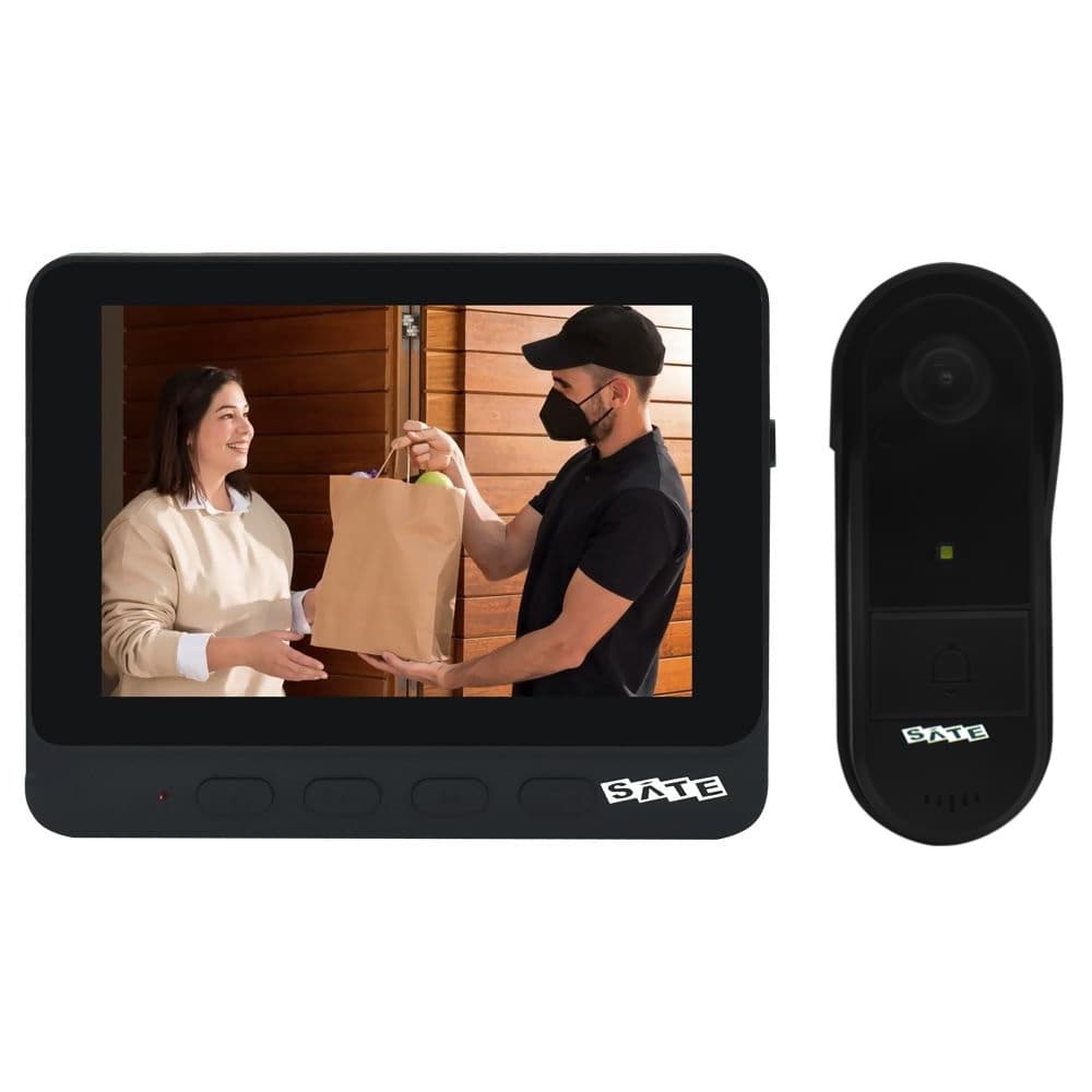 Videoporteiro Satellite A-Db24 4.3" HD com Timbre - Preto