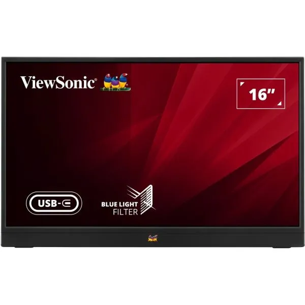Monitor Portátil Viewsonic Td1655 16" Touch FHD Preto