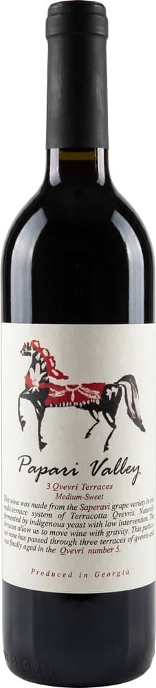 Vinho Papari Valley 3 Qvevri Terraces Medium-Sweet Saperavi 2023