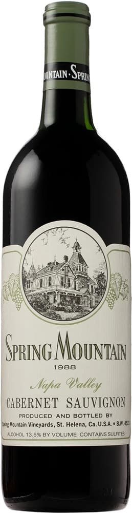 Vinho Spring Mountain Cabernet Sauvignon 1988