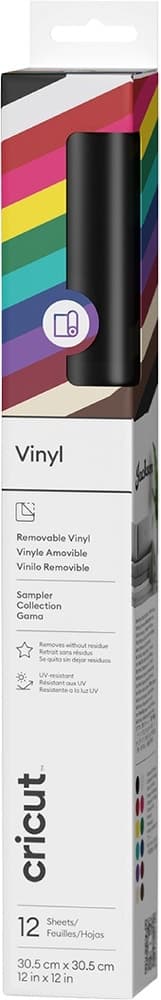 Vinil Adesivo Removível Cricut 30 X 30 Cm (12 Folhas)