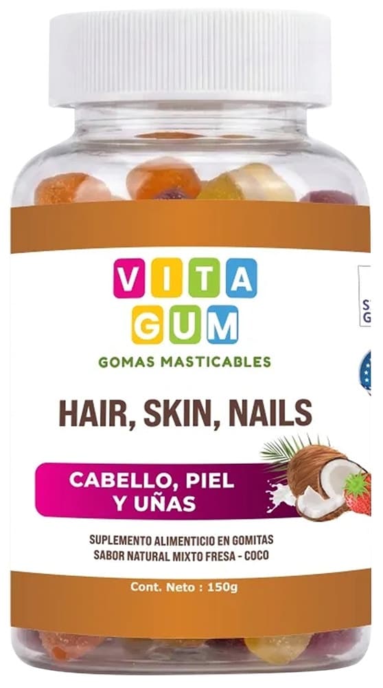 Gomas Vita Gum Cabelo, Pele, Unhas - 150G (60 Gomas)