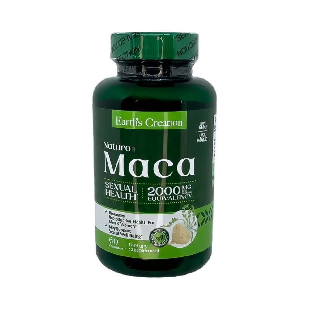Vitamina Earth's Creation Maca 2000MG 60 Cápsulas