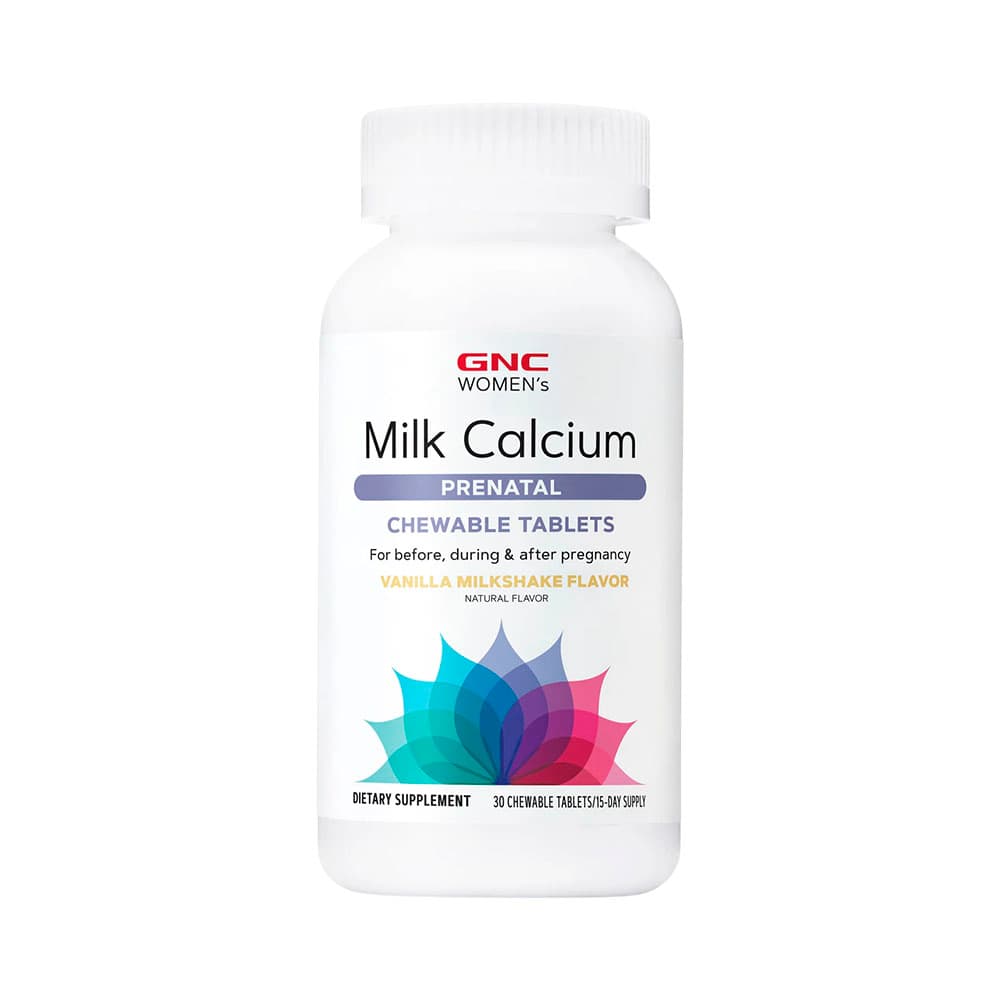 Vitamina Gnc Milk Calcium Prenatal Milkshake Baunilha 30 Tabletes
