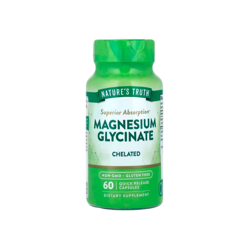 Vitamina Nature's Truh Glicinato de Magnésio Tamponado 665MG 60 Cápsulas
