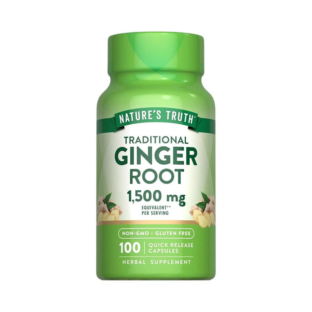 Vitamina Nature's Truth Raiz de Gengibre 1500MG 100 Cápsulas