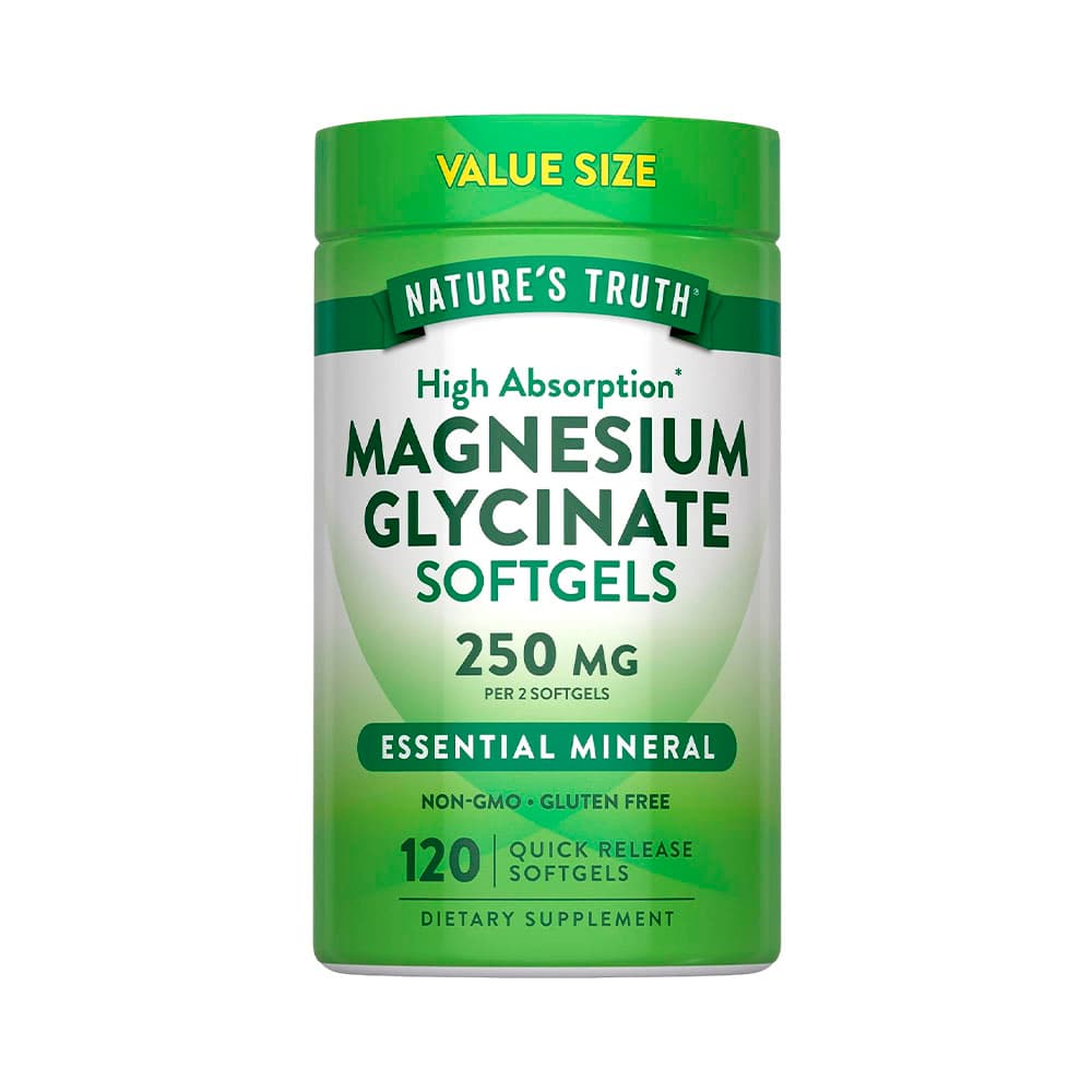 Vitamina Glicinato de Magnésio Nature's Truth 250MG 120 Cápsulas