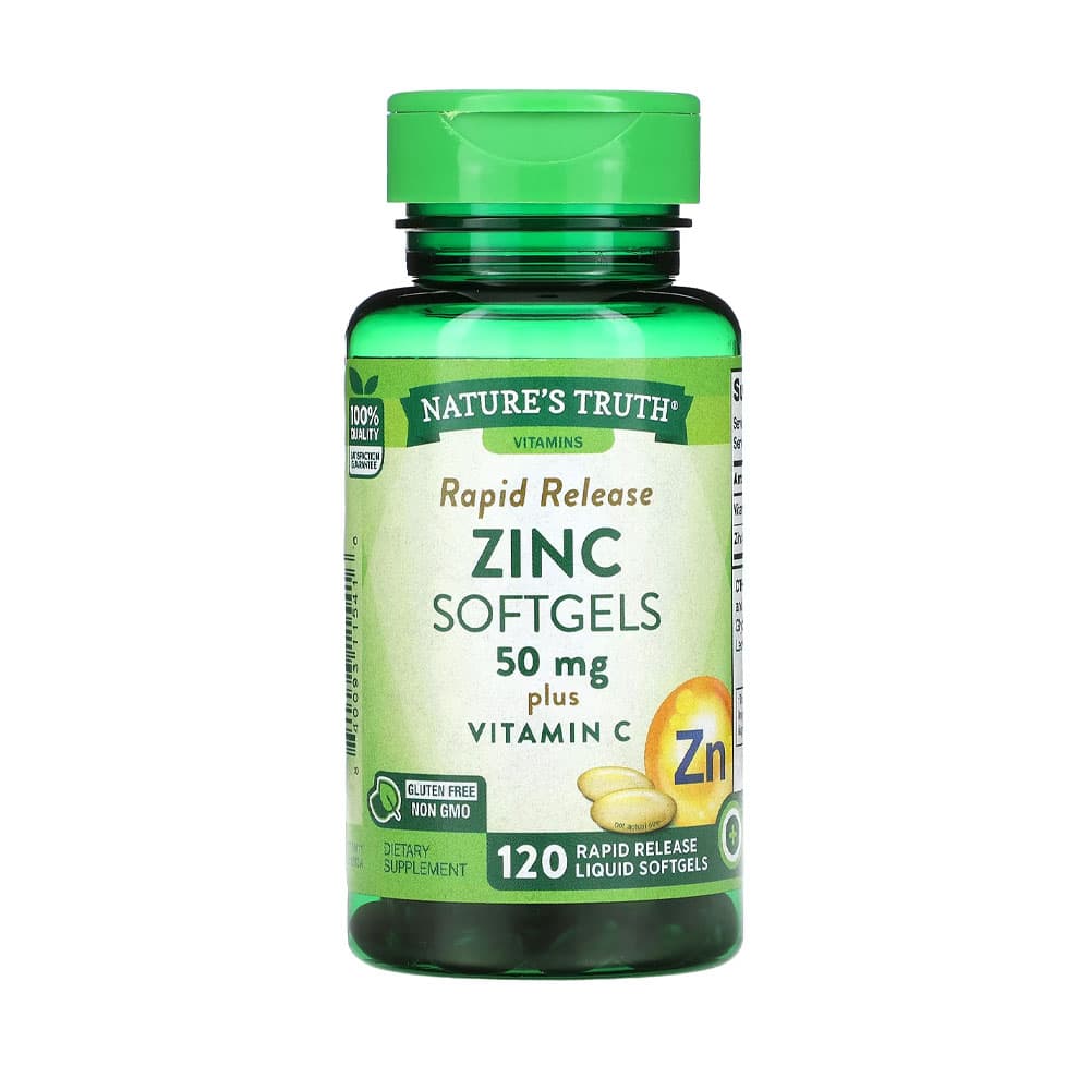 Vitamina Nature's Zinc Softgels 50 Mg + Vitamina C 120 Cápsulas