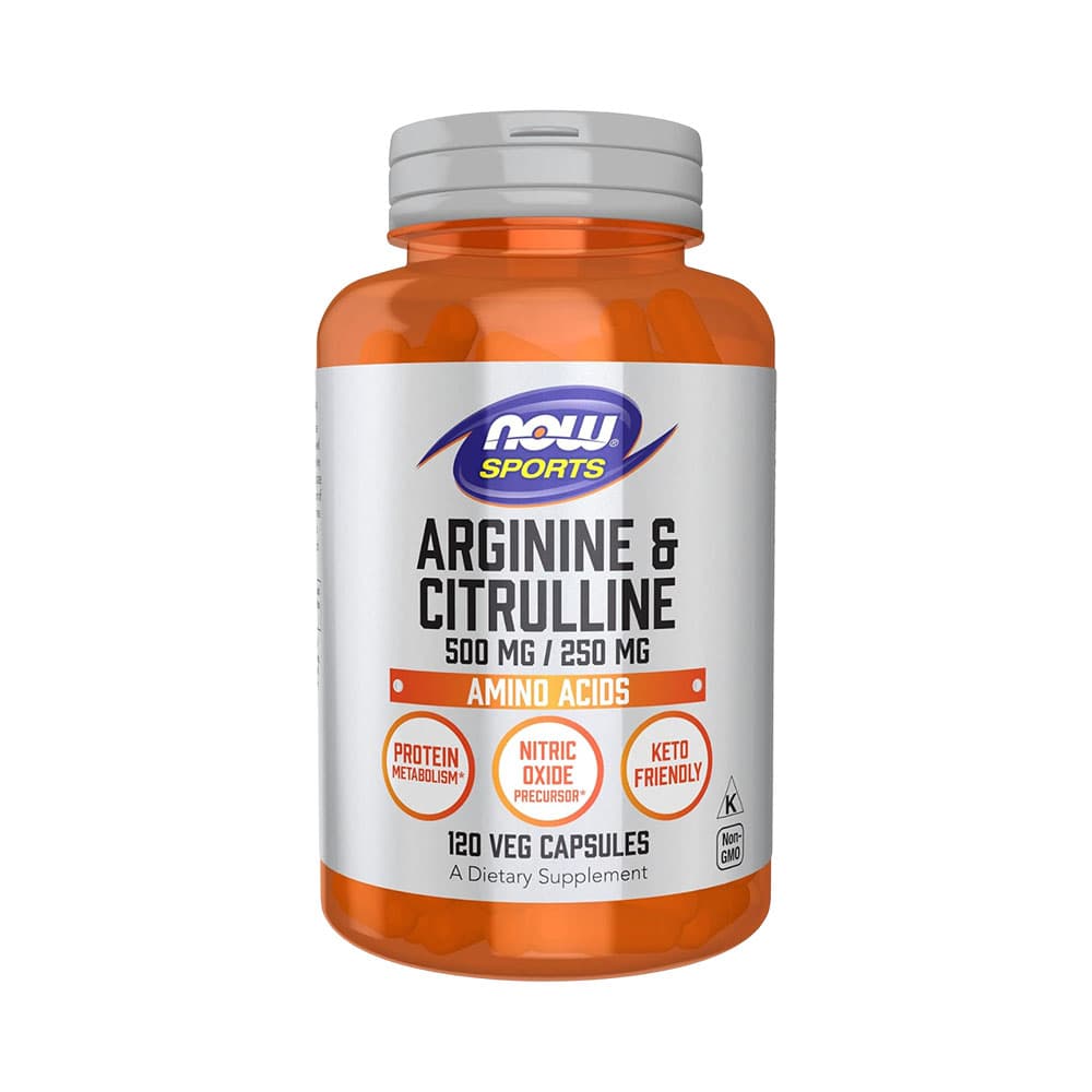 Vitamina Now Sports Arginina e Citrulina 120 Cápsulas