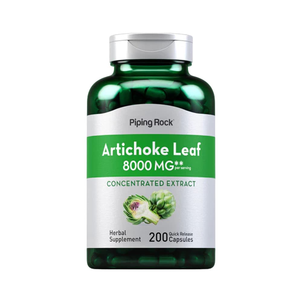 Vitamina Piping Rock Folha de Alcachofra 8000MG 200 Cápsulas