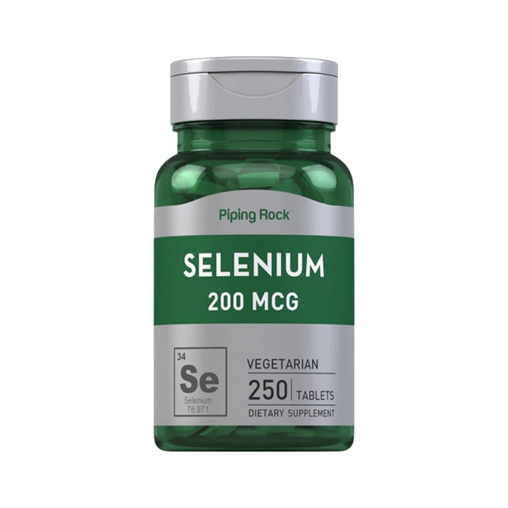 Vitamina Piping Rock Selênio 200MCG 250 Tabletes