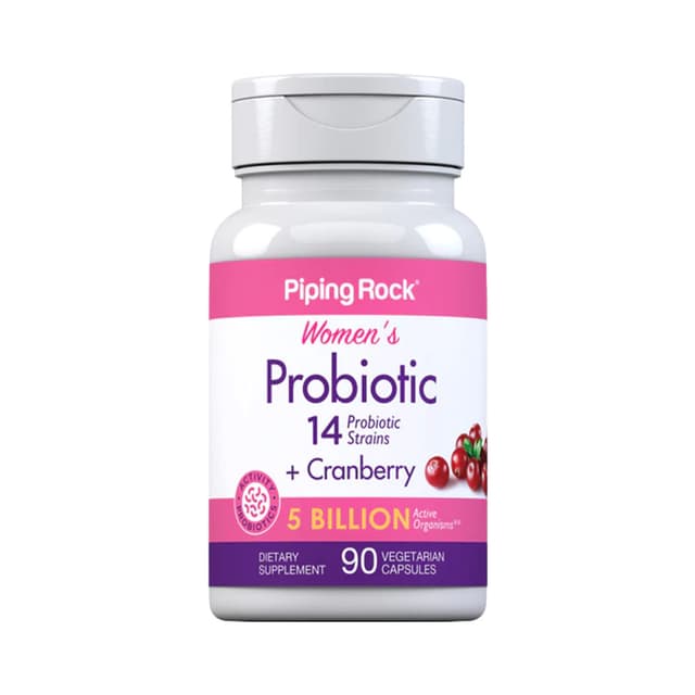 Vitamina Piping Rock Women's Probiotic 14 Strains + Cranberry 5B 90 Cápsulas