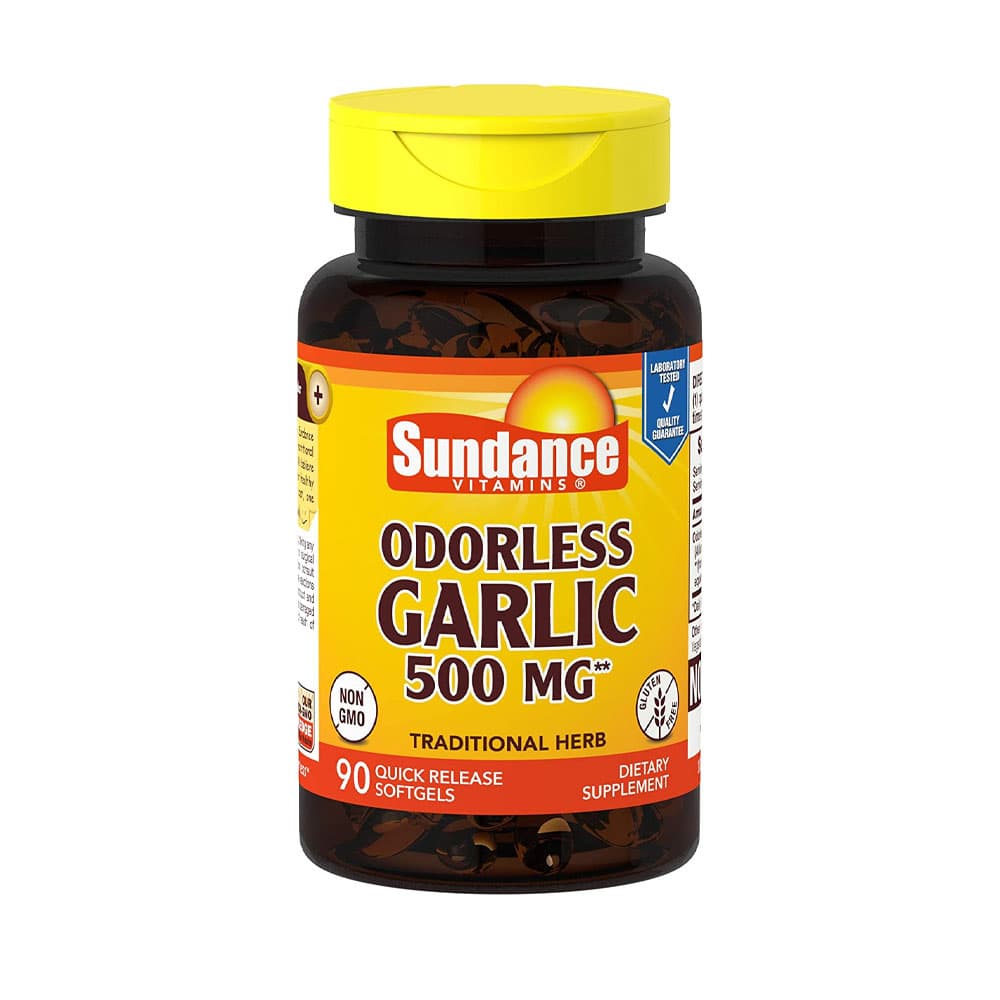 Vitamina de Alho Sem Odor Sundance 500MG 90 Cápsulas