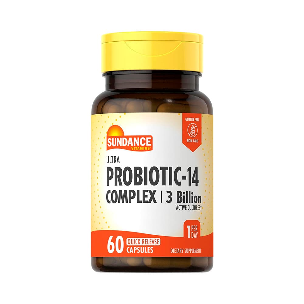 Vitamina Sundance Probiotic-14 Complex 3 Bilhões 60 Cápsulas