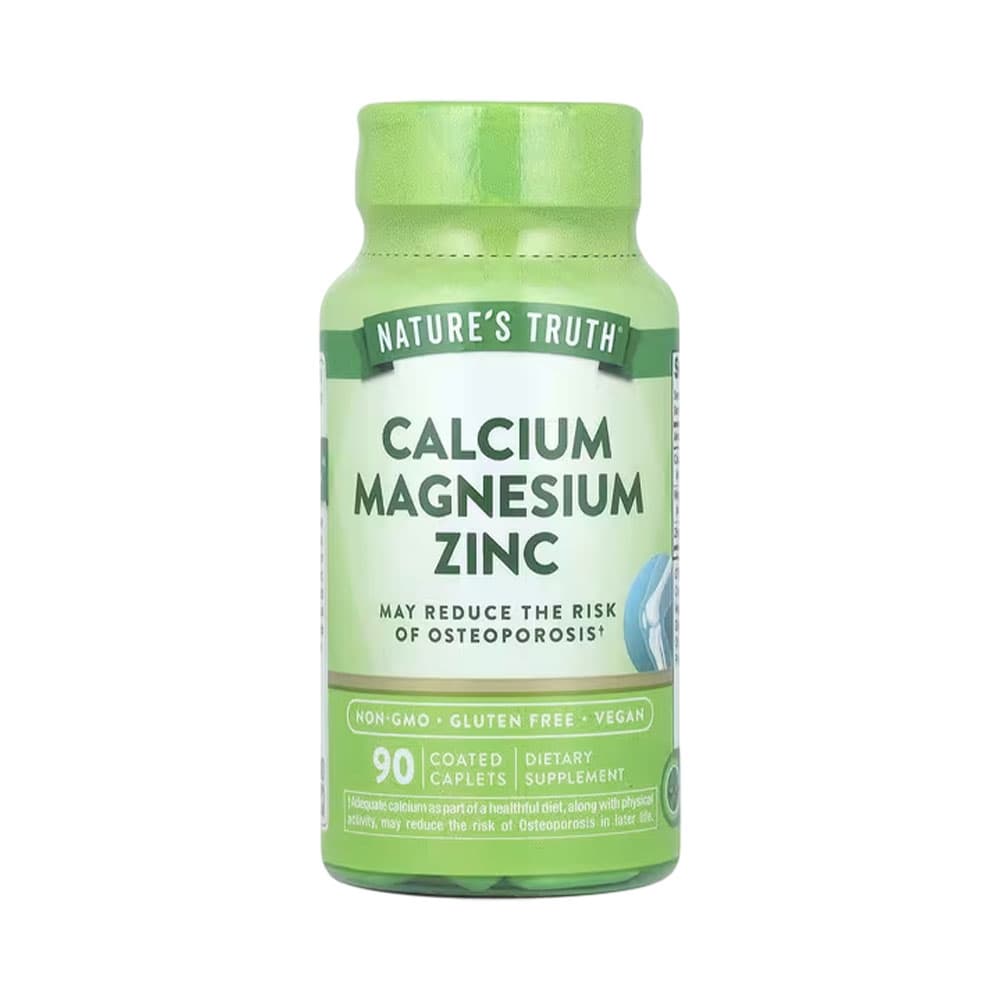 Vitaminas Nature's Truth Cálcio Magnésio Zinco 90 Cápsulas