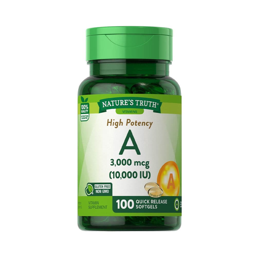 Vitaminas Nature's Truth High Potency A 10.000 Ui 100 Cápsulas