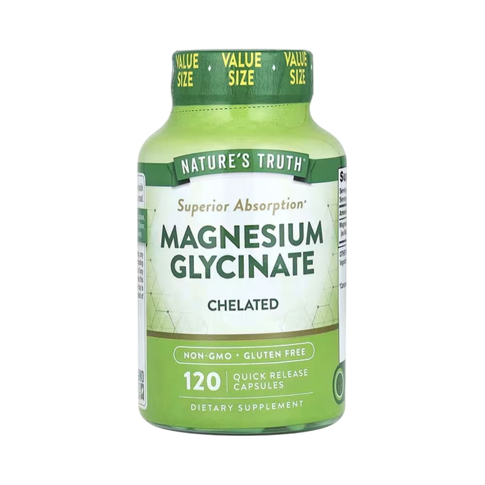 Vitaminas Nature's Truth Magnésio Glicinato 120 Cápsulas