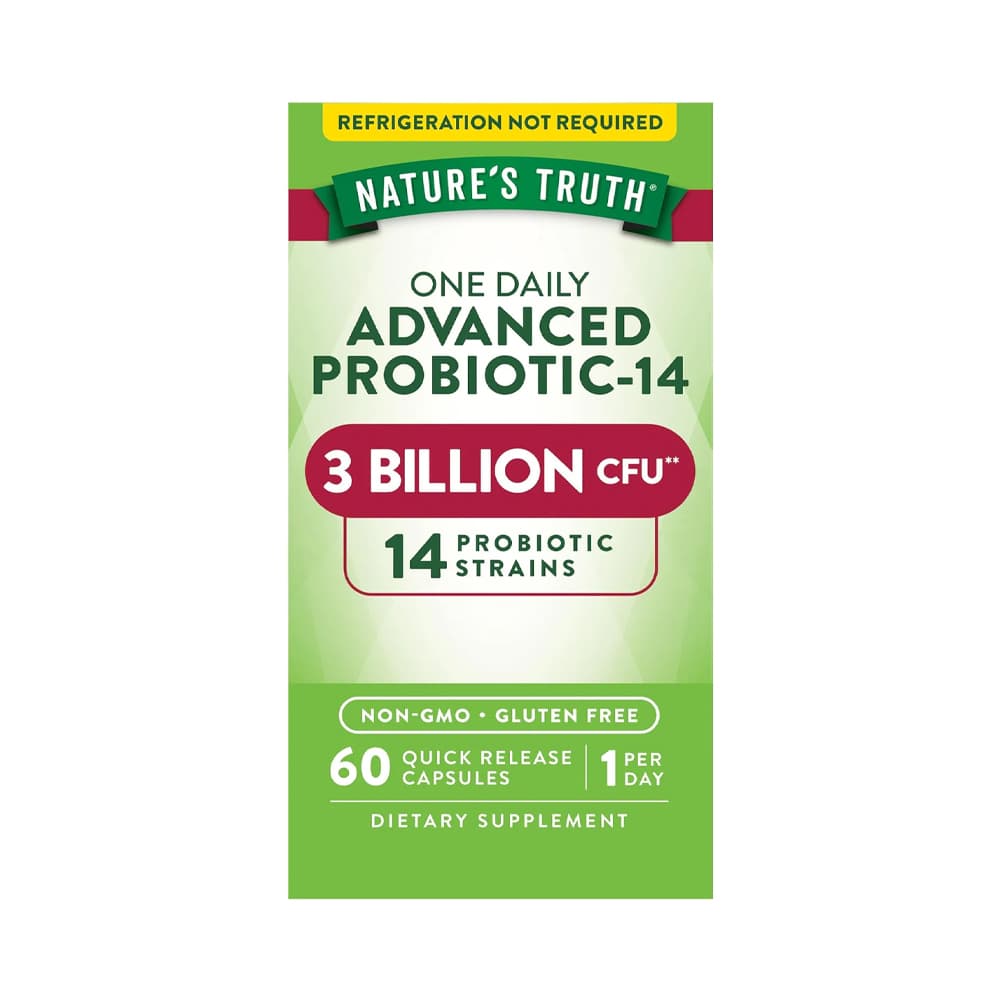 Vitaminas Nature's Truth Probiotic-14 3 Bilhões 60 Cápsulas