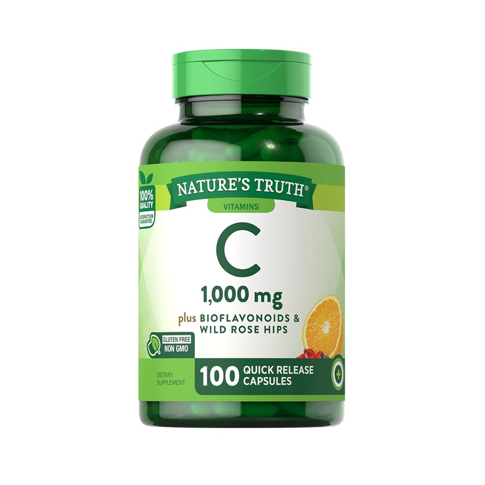 Vitamina C Nature's Truth 1000MG Bioflavonoides & Rosa Mosqueta 100 Cápsulas