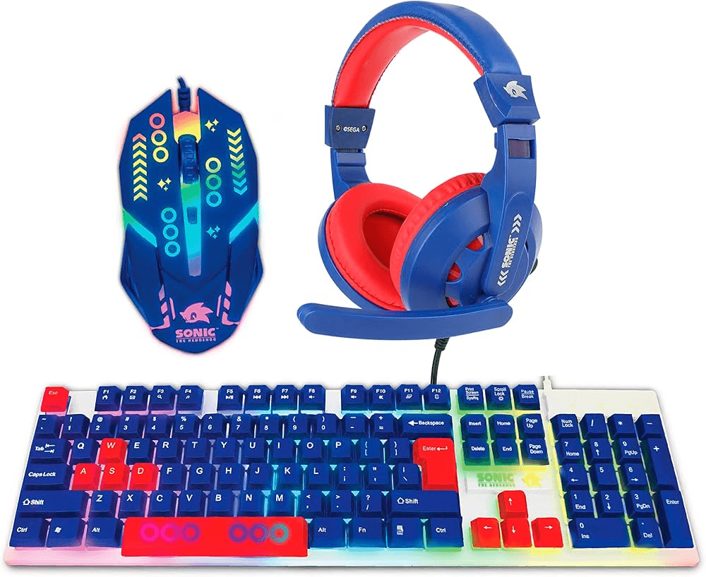 Teclado Vivitar Lvlup + Kit Gam745211-Blu-Stk-6 Sonic 3 Mouse+auricular