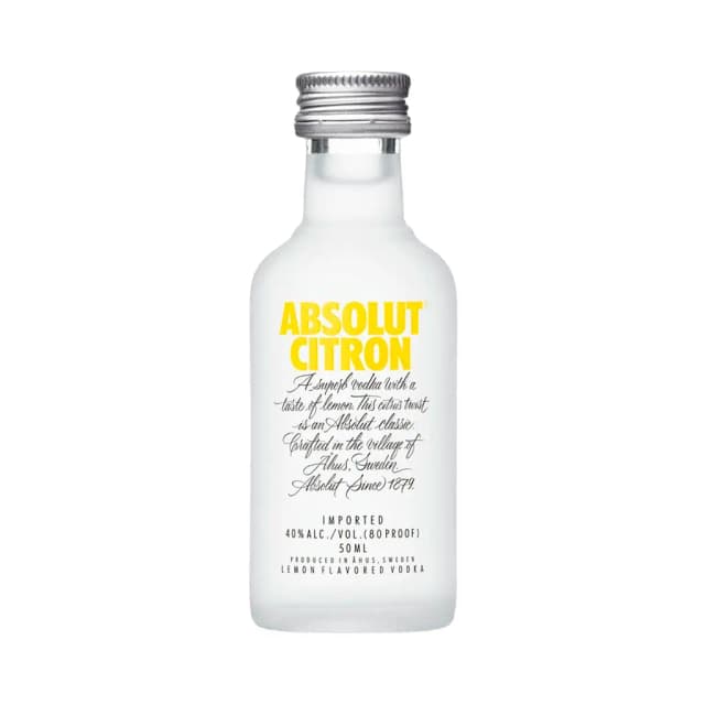Vodka Absolut Citron Miniatura 50ml