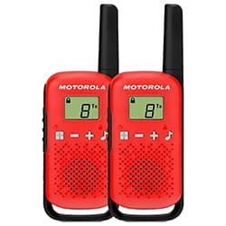 Walkie Talkie Motorola T110 FRS / GMRS / 16 Milhas - Preto / Vermelho