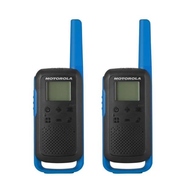 Walkie Talkie Motorola T270 FRS / GMRS / 25 Milhas / Bivolt - Preto / Azul