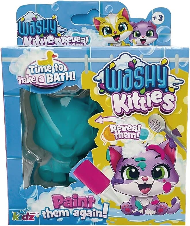 Brinquedo Washy Kitties Kidz World K02WFK02 Verde