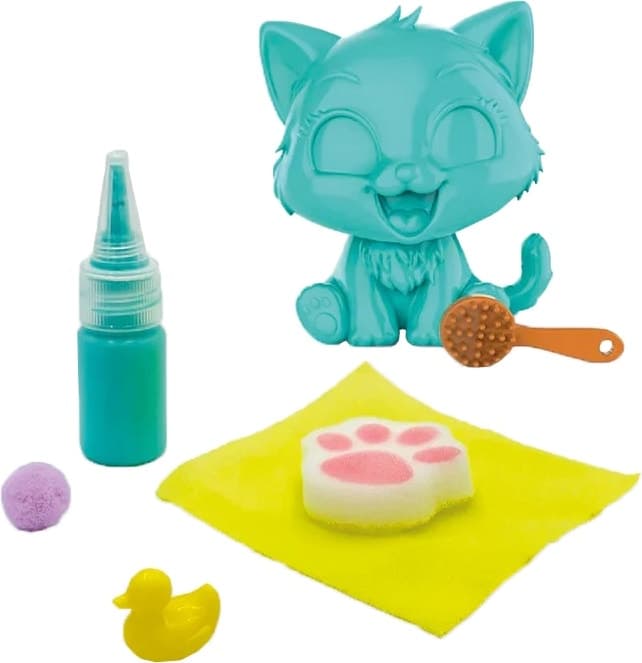 Brinquedo Washy Kitties Kidz World K02WFK03 Verde