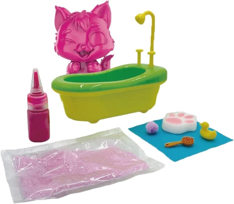 Brinquedo Washy Kitties Kidz World K02WFK04 Rosa