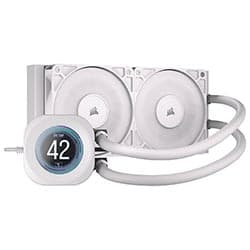 Water Cooler para Processador Corsair Nautilus 240 RS LCD 240MM - Branco (CW-9061032-WW)
