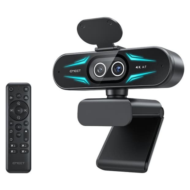 Webcam Emeet SmartCam C60E 4K Dual/Wide Angle Preta