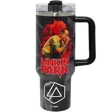 Vaso Térmico Weedoo Linkin Park 1.2L com Canudo Preto/Vermelho