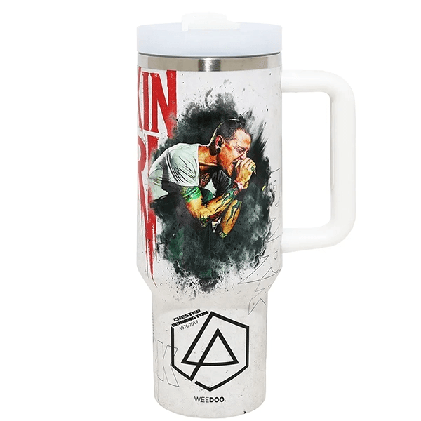 Garrafa Térmica Weedoo Linkin Park 1.2L com Canudo Branco
