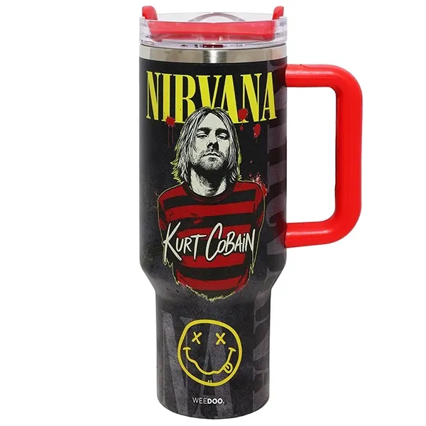 Vaso Térmico Weedoo Nirvana C/pajita 1.2L Preto/Vermelho
