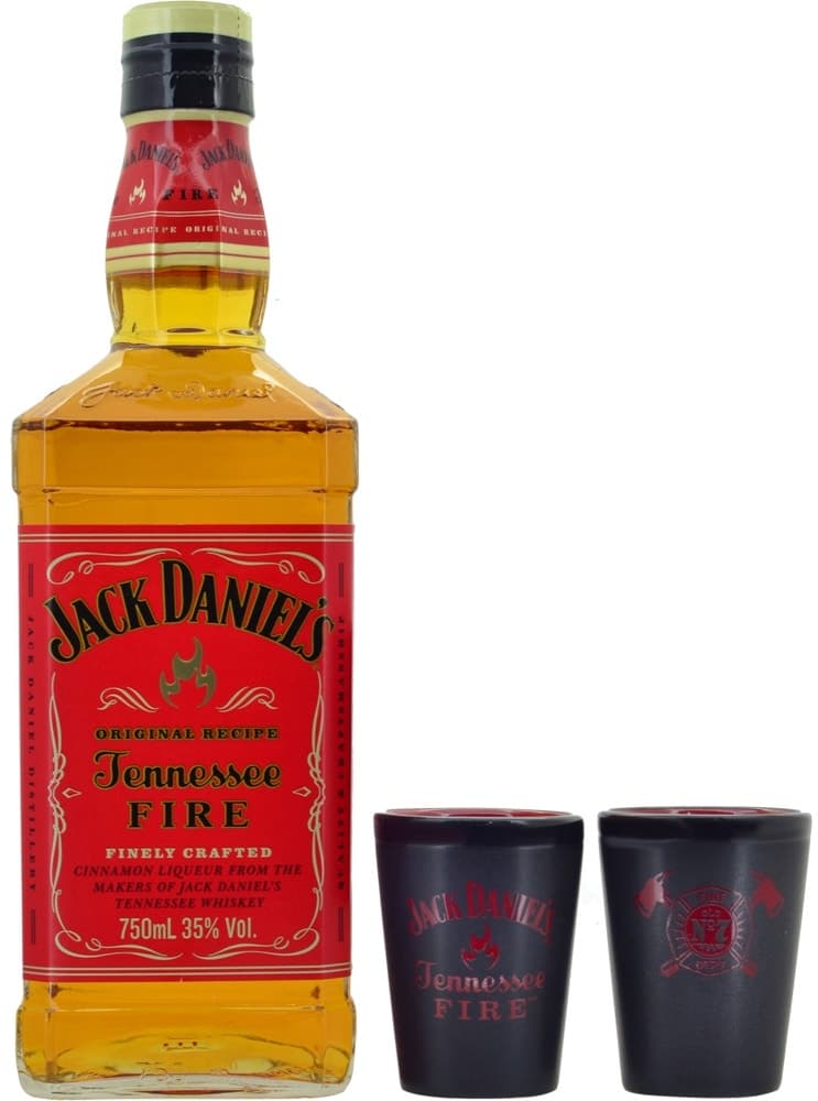 Whisky Jack Daniel's Tennessee Fire 750mL + 2 Copos