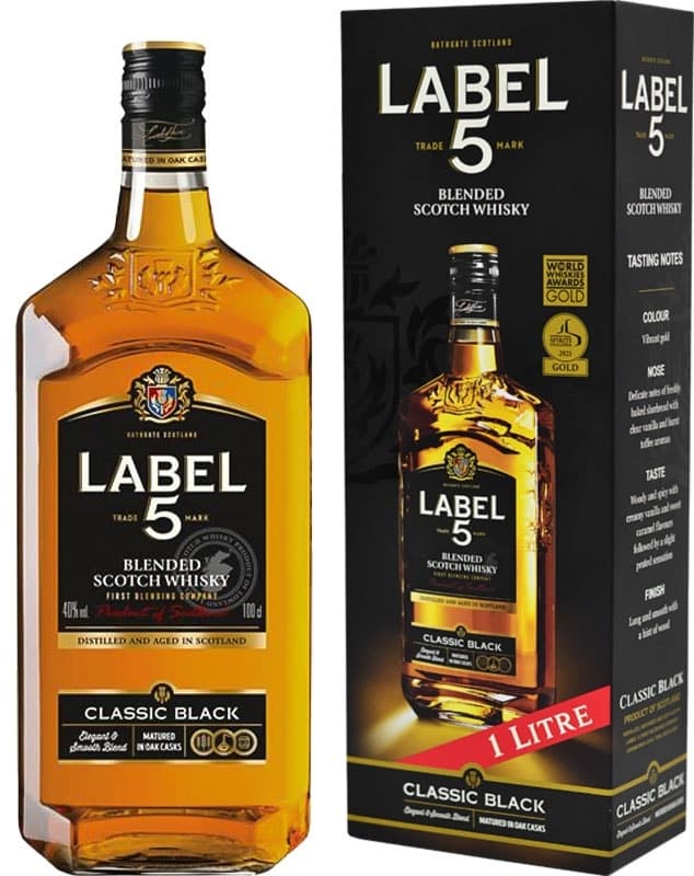 Whisky Label 5 Classic Black 1L (com Caixa)
