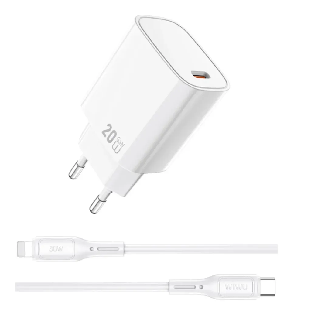 Carregador Wiwu Wi-G007 Essen USB-C com Cabo USB-C/Lightning