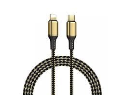 Cabo USB-C/Lightning 1.2M Wiwu Golden