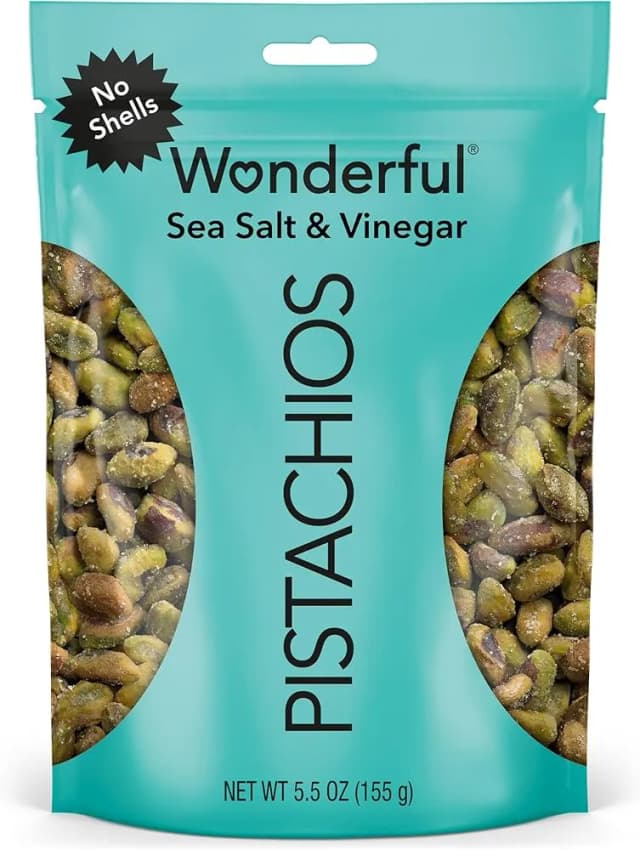 Wonderful Pistaches Sem Casca Sal e Vinagre Pacote 5.5Oz