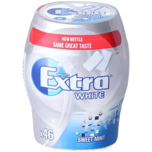 Chiclete Wrigleys Extra White Mint Sem Açúcar 46G