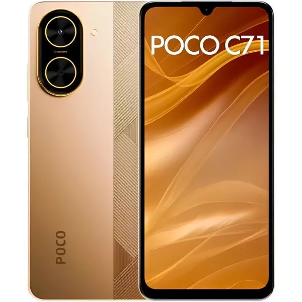 Celular Xiaomi Poco C71 6.88" Dual Chip LTE 4/128GB Dourado 15W