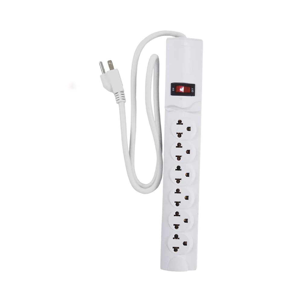 Tomada Elétrica Ecoville 1348-2 Branco 6 Tomadas