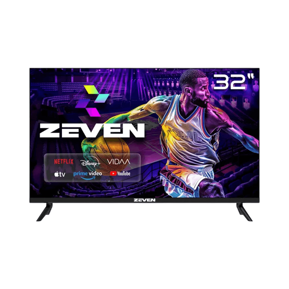 TV Zeven Smart Dled 32" Z32VA Vidaa U9 HD com Suporte