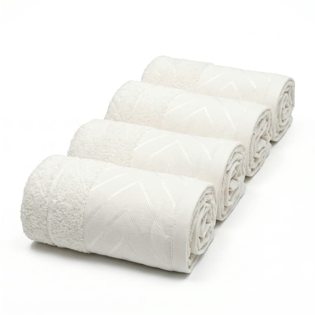 Zhome Toalla Kit 4PCS Bambu 70 X 1.40CM Blanco
