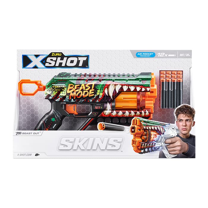Pistola Zuru X-Shot Skins Griefer com 12 Dardos