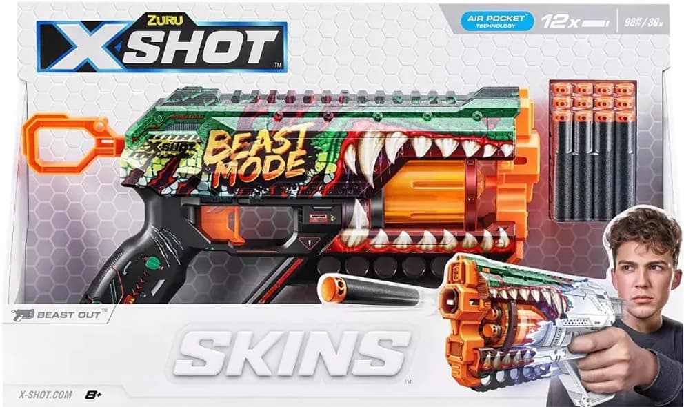 Refil para X-Shot Skins Beast Out Zuru C/12