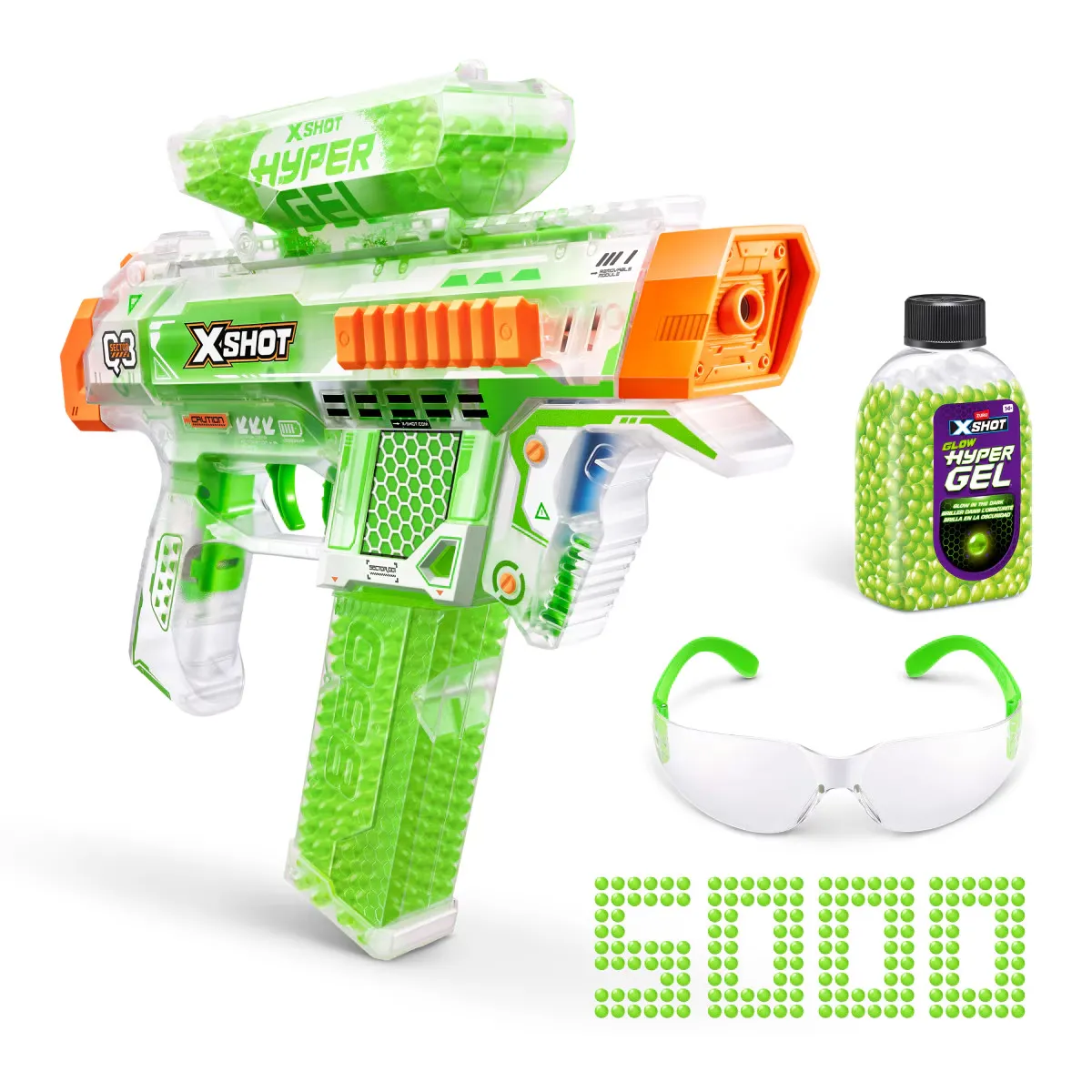 Pistola de Dardo Zuru X-Shot Hypergel Glow Motorized